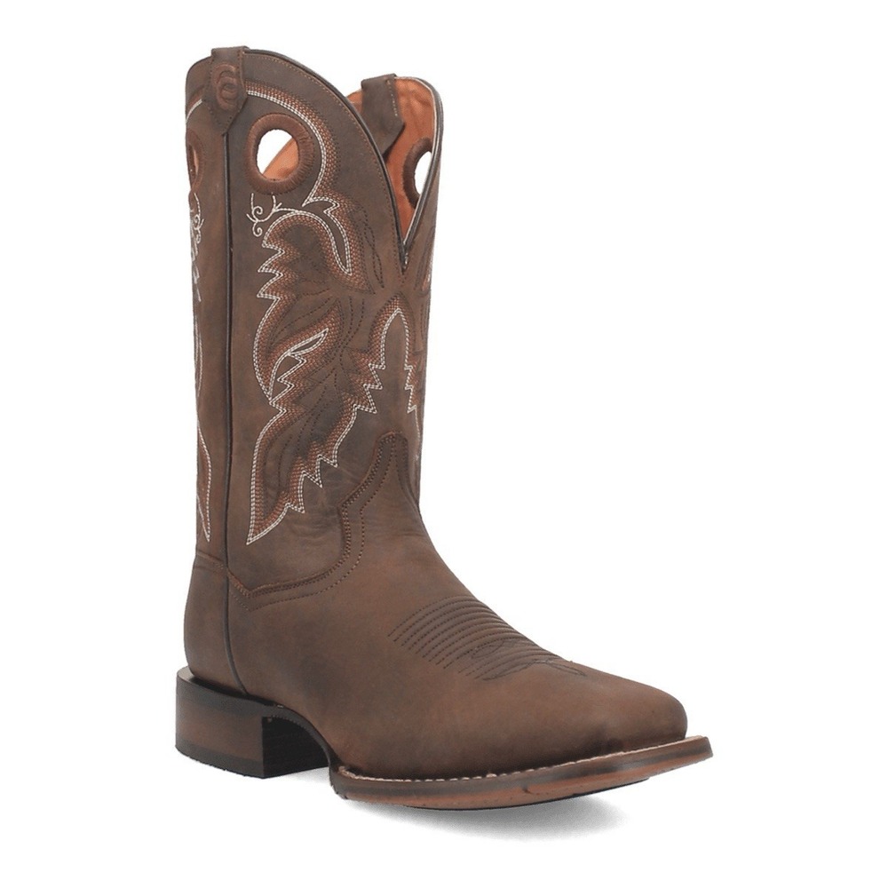 Dan Post Mens Cowboy Boots 12 EW Square Toe Brown Abram DP4562